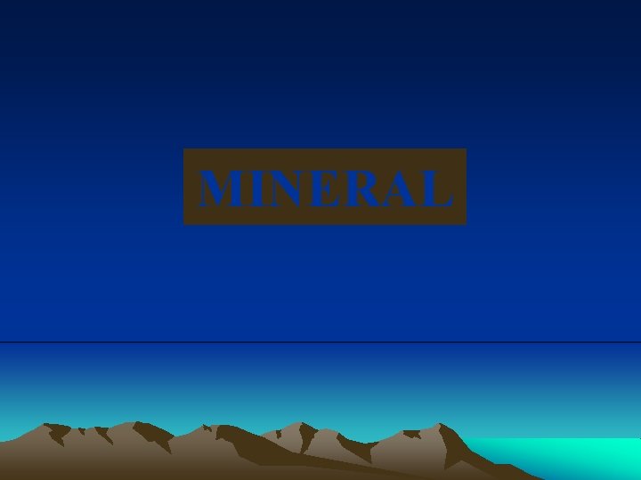 MINERAL 
