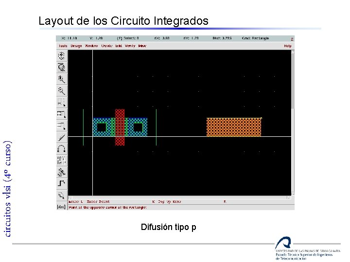 circuitos vlsi (4º curso) Layout de los Circuito Integrados Difusión tipo p 