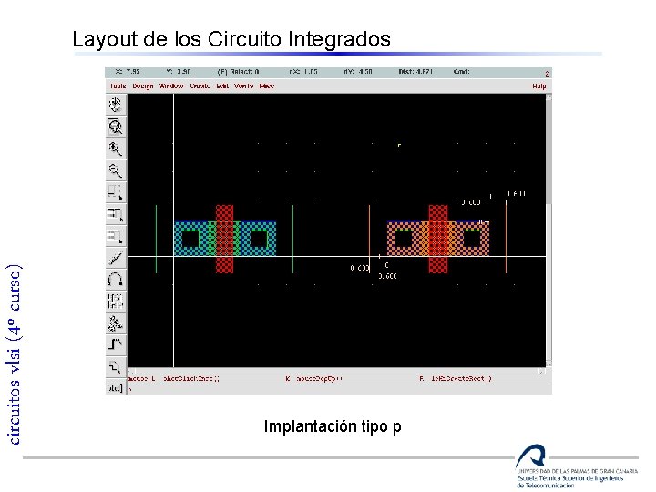 circuitos vlsi (4º curso) Layout de los Circuito Integrados Implantación tipo p 