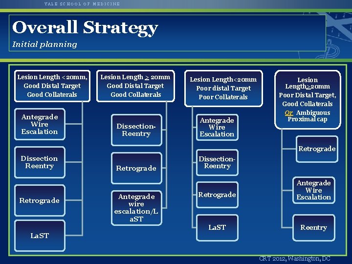 YALE SCHOOL OF MEDICINE Overall Strategy Initial planning Lesion Length <20 mm, Lesion Length