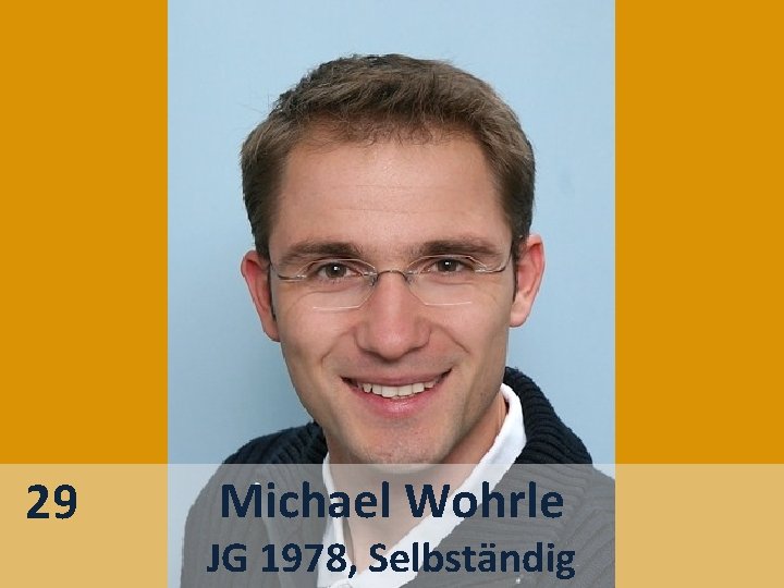 29 Michael Wohrle JG 1978, Selbständig 