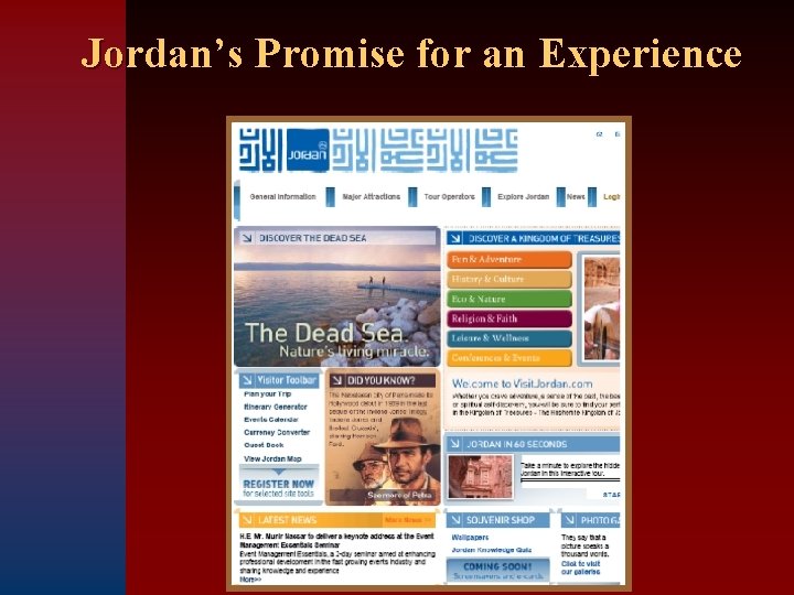 Jordan’s Promise for an Experience 