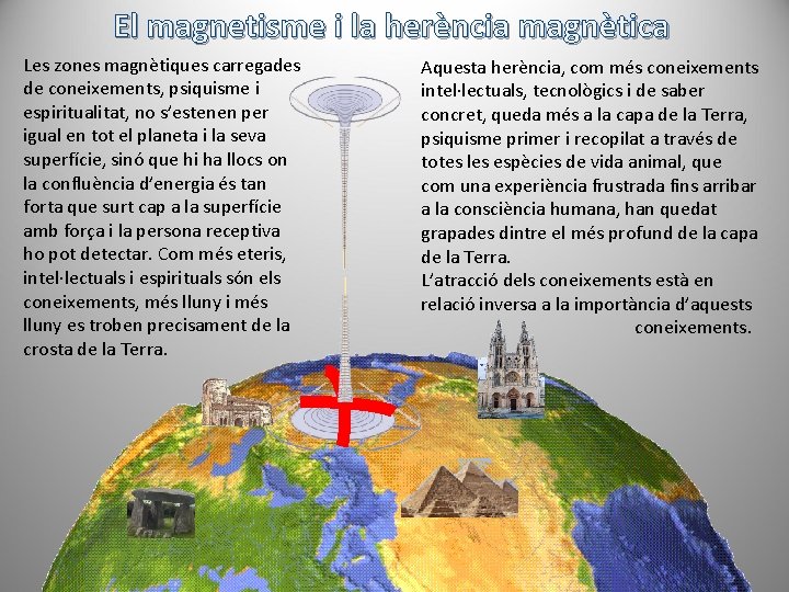 El magnetisme i la herència magnètica Les zones magnètiques carregades de coneixements, psiquisme i