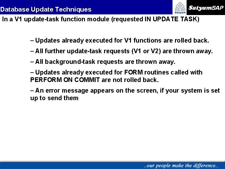 Database Update Techniques In a V 1 update-task function module (requested IN UPDATE TASK)