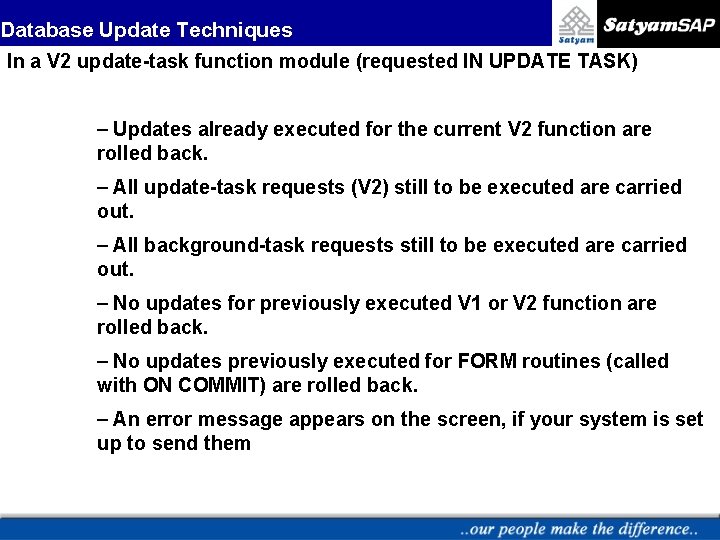 Database Update Techniques In a V 2 update-task function module (requested IN UPDATE TASK)