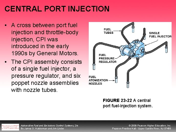 CENTRAL PORT INJECTION • A cross between port fuel injection and throttle-body injection, CPI