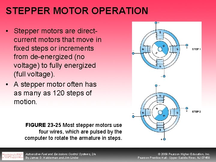 STEPPER MOTOR OPERATION • Stepper motors are directcurrent motors that move in fixed steps