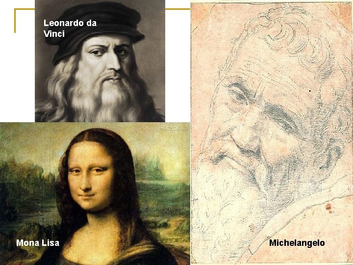 Leonardo da Vinci Mona Lisa Michelangelo 