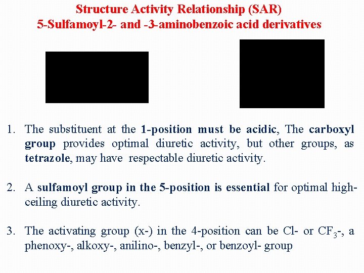Structure Activity Relationship (SAR) 5 -Sulfamoyl-2 - and -3 -aminobenzoic acid derivatives 1. The