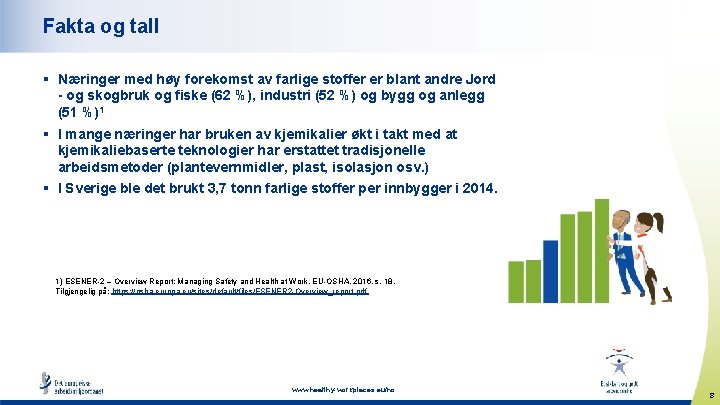 Fakta og tall § Næringer med høy forekomst av farlige stoffer er blant andre