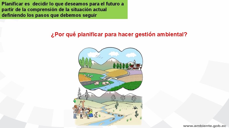 Planificar es decidir lo que deseamos para el futuro a partir de la comprensión