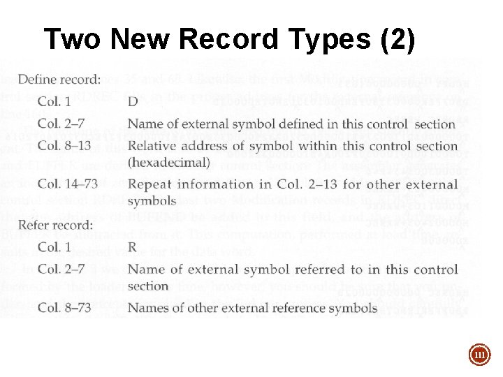 Two New Record Types (2) 111 Two New Record Types (2) 111