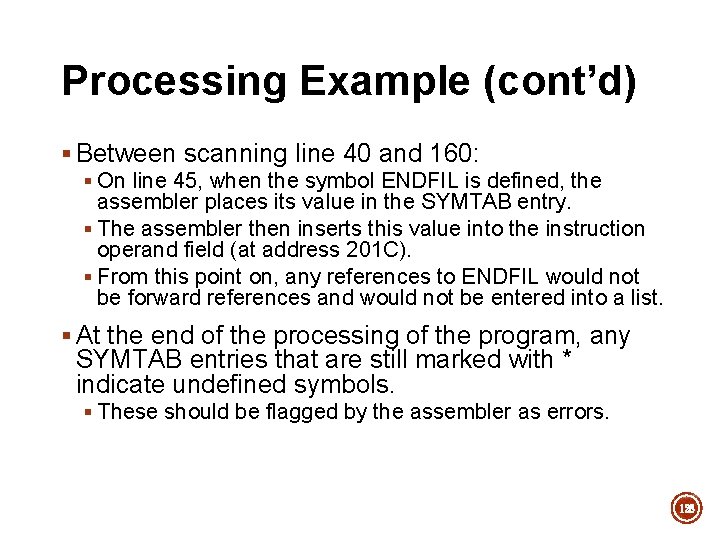 Processing Example (cont’d) § Between scanning line 40 and 160: § On line 45, Processing Example (cont’d) § Between scanning line 40 and 160: § On line 45,