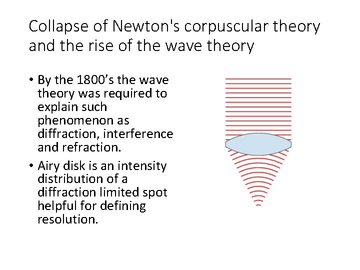 Collapse of Newton's corpuscular theory and the rise of the wave theory • By