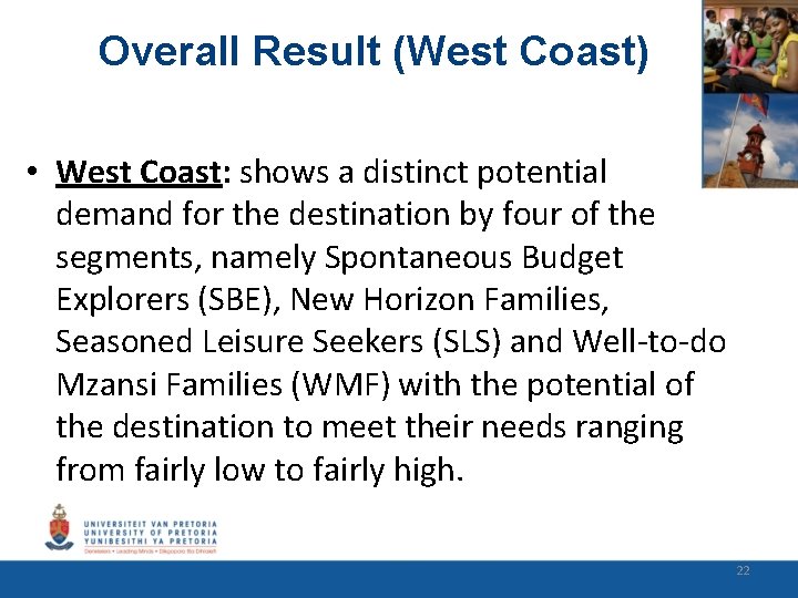 Overall Result (West Coast) • West Coast: shows a distinct potential demand for the