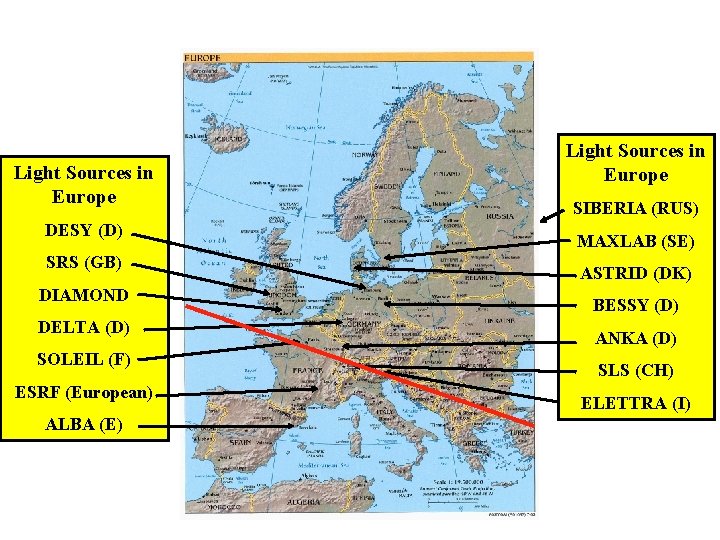 Light Sources in Europe DESY (D) SRS (GB) DIAMOND DELTA (D) SOLEIL (F) ESRF