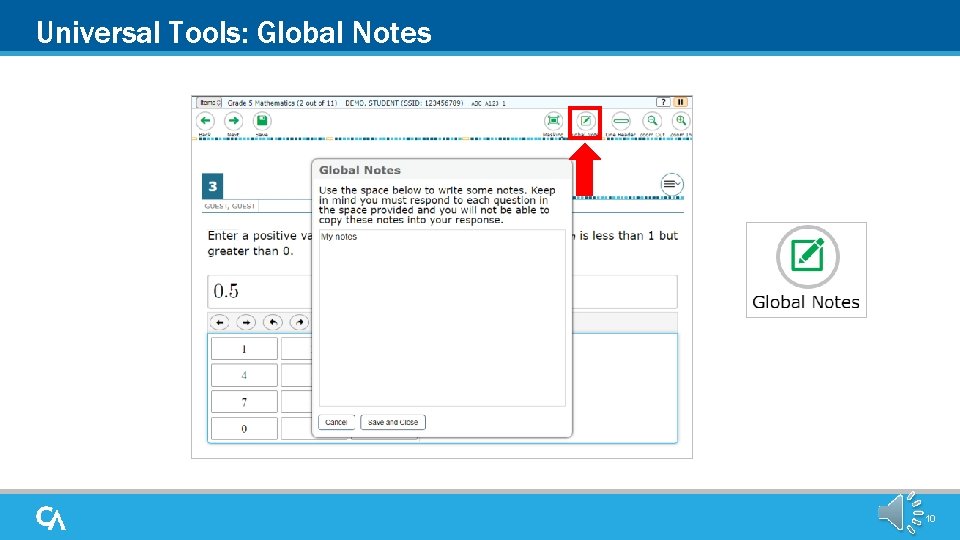 Universal Tools: Global Notes 10 