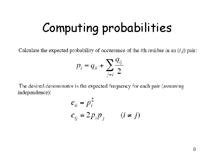 Computing probabilities 8 