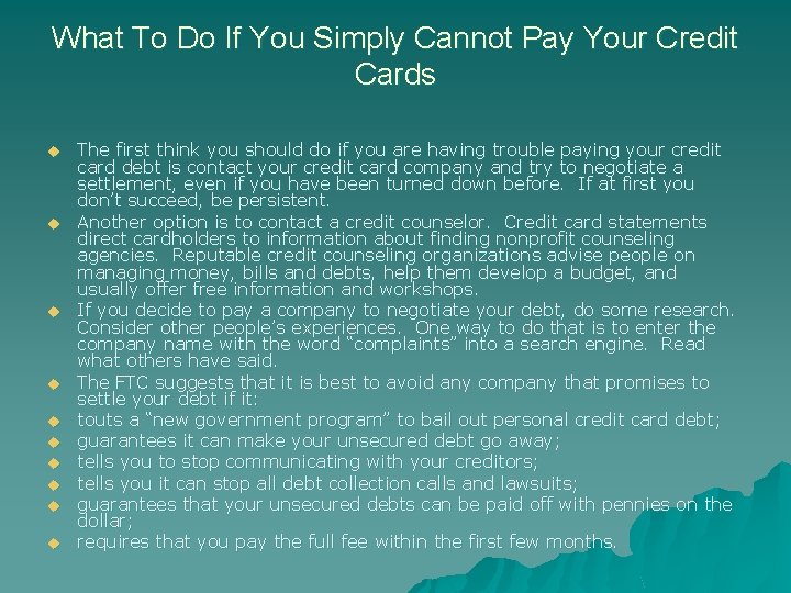 What To Do If You Simply Cannot Pay Your Credit Cards u u u