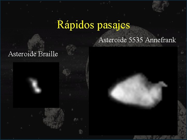 Rápidos pasajes Asteroide 5535 Annefrank Asteroide Braille 