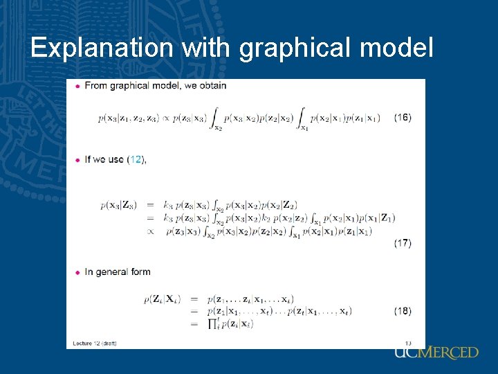 Explanation with graphical model 