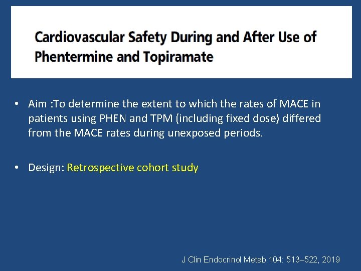  • Aim : To determine the extent to which the rates of MACE