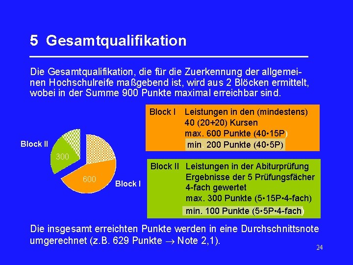 5 Gesamtqualifikation _________________ Die Gesamtqualifikation, die für die Zuerkennung der allgemeinen Hochschulreife maßgebend ist,