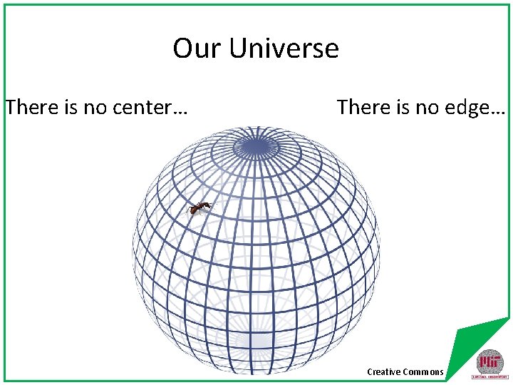 Our Universe There is no center… There is no edge… Creative Commons 
