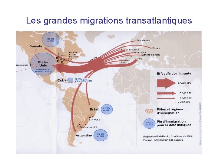 Les grandes migrations transatlantiques 