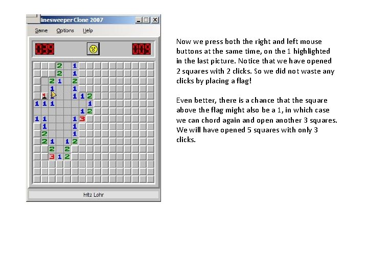 Now we press both the right and left mouse buttons at the same time,