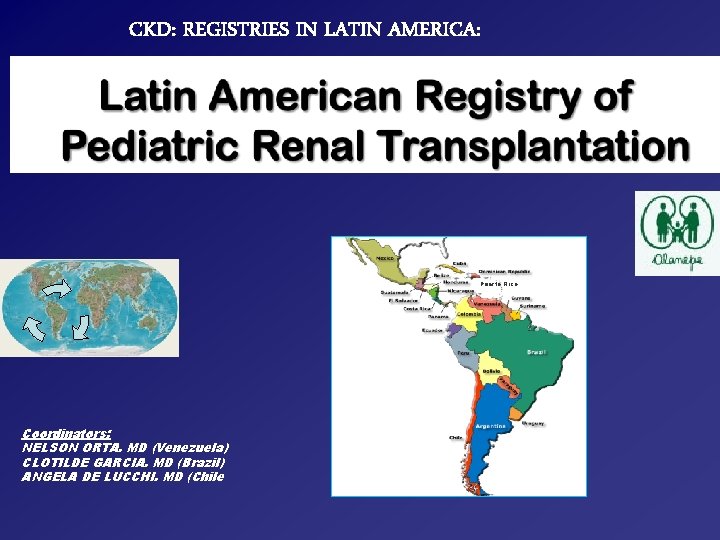 CKD: REGISTRIES IN LATIN AMERICA: Puerto Rico Coordinators: NELSON ORTA. MD (Venezuela) CLOTILDE GARCIA.