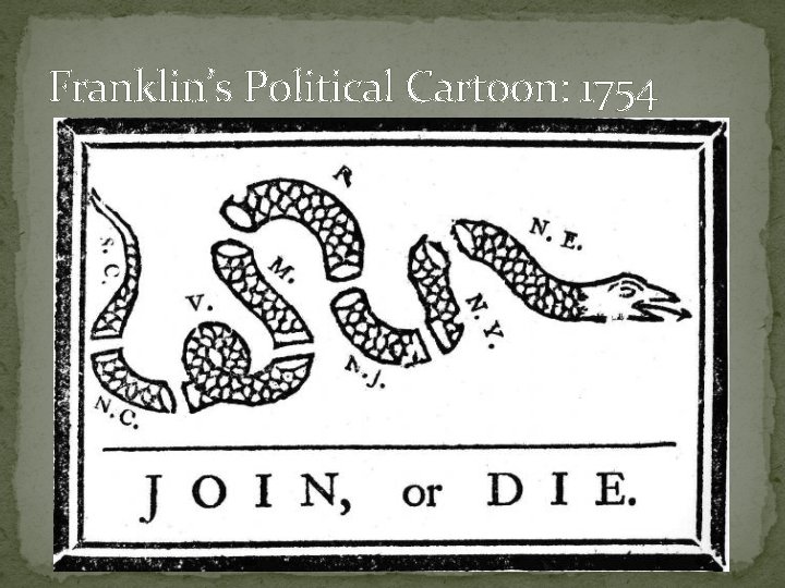 Franklin’s Political Cartoon: 1754 