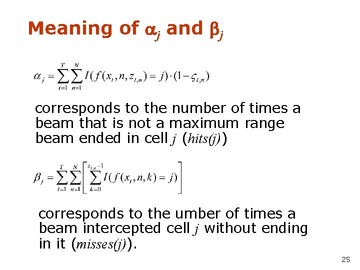 Meaning of aj and bj corresponds to the number of times a beam that