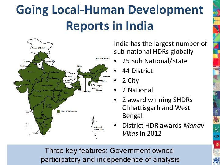 Going Local-Human Development Reports in India has the largest number of sub-national HDRs globally