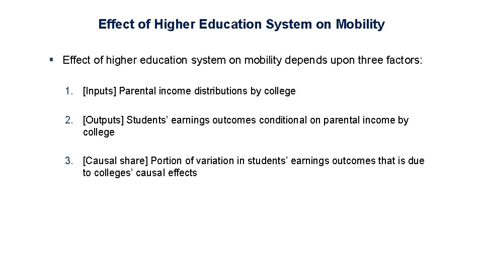 Effect of Higher Education System on Mobility § Effect of higher education system on