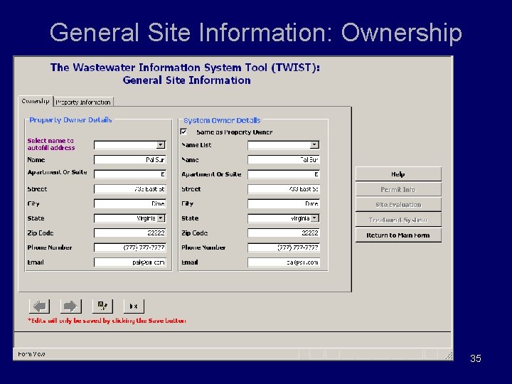 General Site Information: Ownership 35 