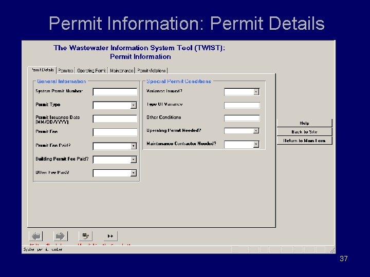 Permit Information: Permit Details 37 