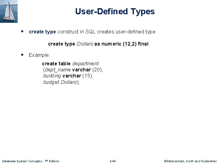 Chapter 4 Intermediate SQL Database System Concepts 7