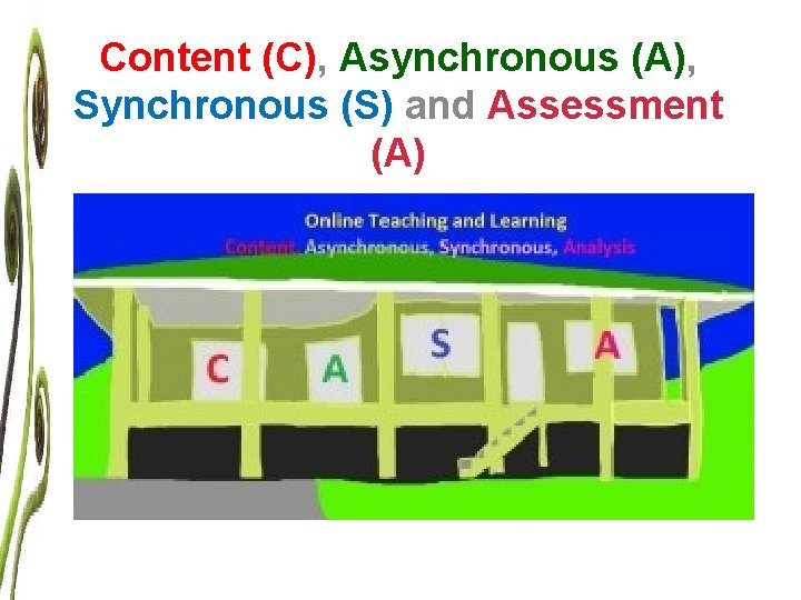 Content (C), Asynchronous (A), Synchronous (S) and Assessment (A) 