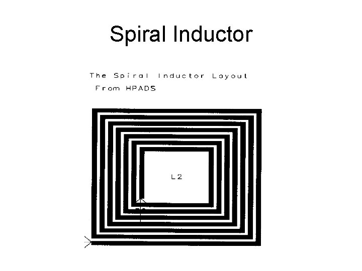 Spiral Inductor Spiral Inductor