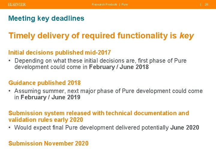 Research Products | Pure | Meeting key deadlines Timely delivery of required functionality is