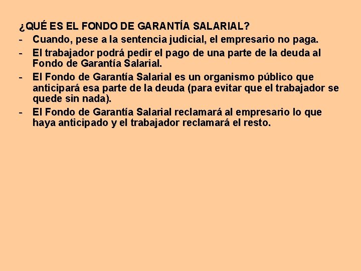 ¿QUÉ ES EL FONDO DE GARANTÍA SALARIAL? - Cuando, pese a la sentencia judicial,