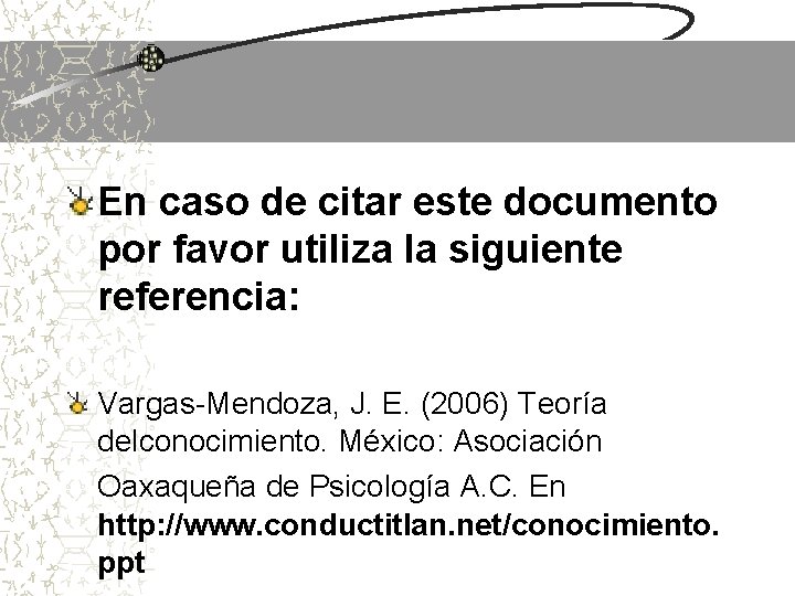 En caso de citar este documento por favor utiliza la siguiente referencia: Vargas-Mendoza, J.