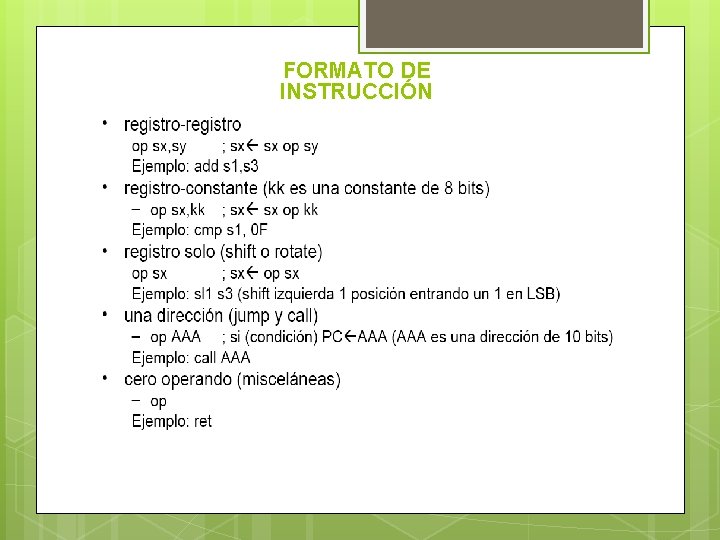 FORMATO DE INSTRUCCIÓN 