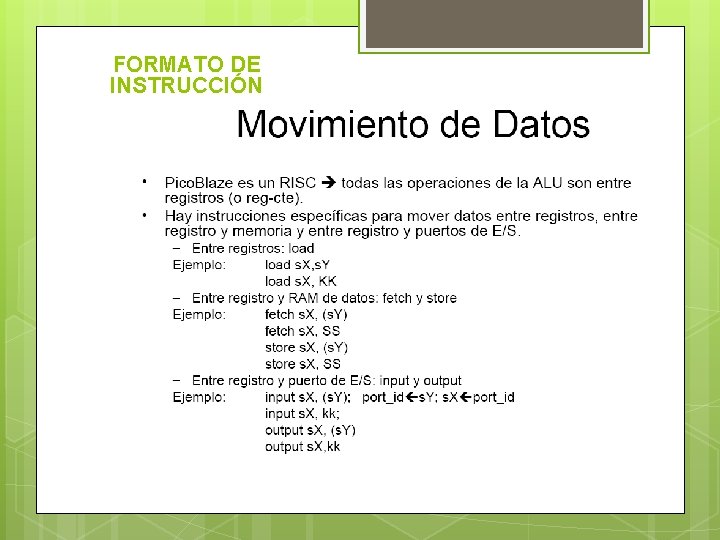 FORMATO DE INSTRUCCIÓN 