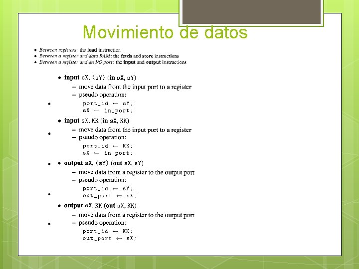 Movimiento de datos 