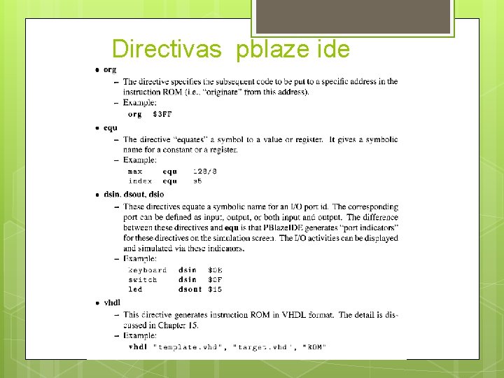 Directivas pblaze ide 