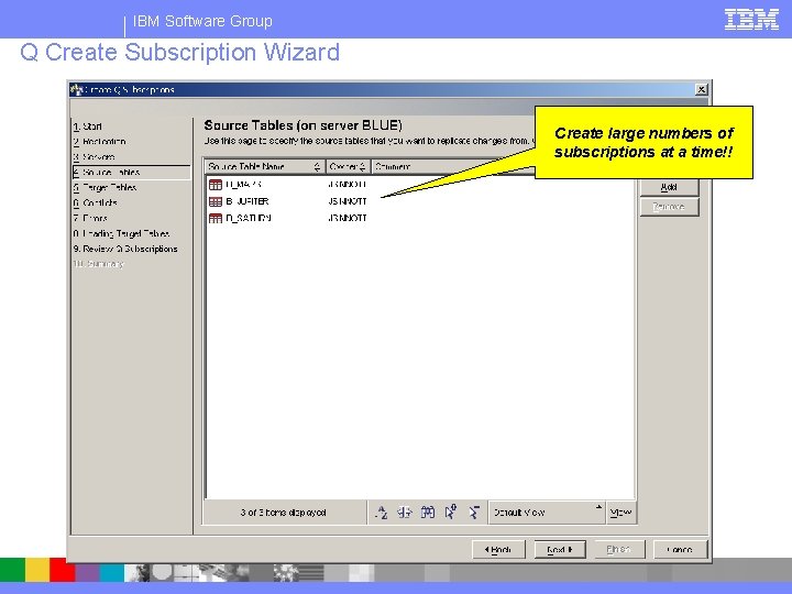 IBM Software Group Q Create Subscription Wizard Create large numbers of subscriptions at a