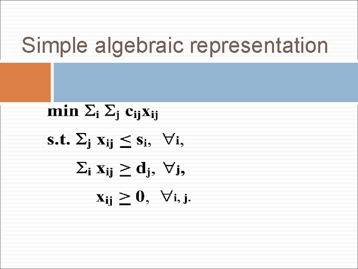 20 Simple algebraic representation 