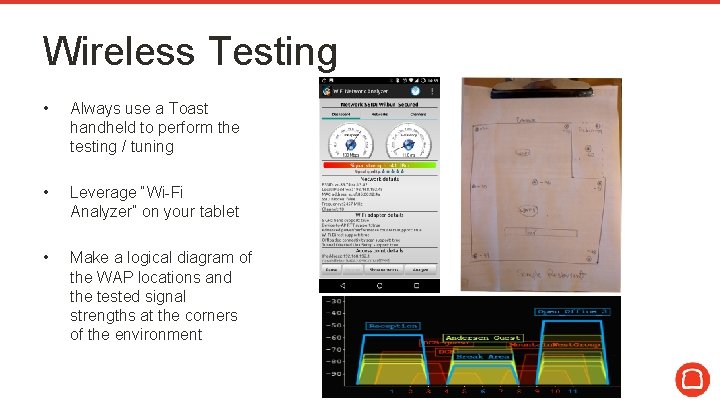 Wireless Testing • Always use a Toast handheld to perform the testing / tuning
